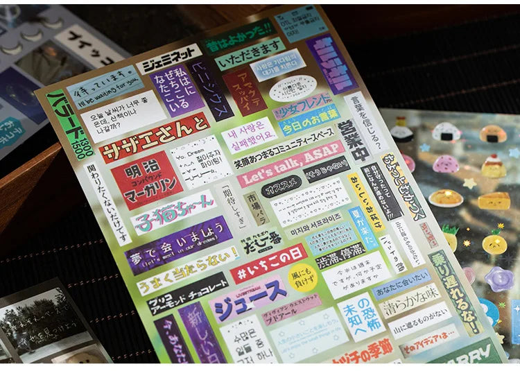 Mr. Paper 1Style 30Sheets/bag Retrospective Voice Cut Film Sticker Book Creative Handbook DIY Scrapbook Notebook Mugs Dairy Card