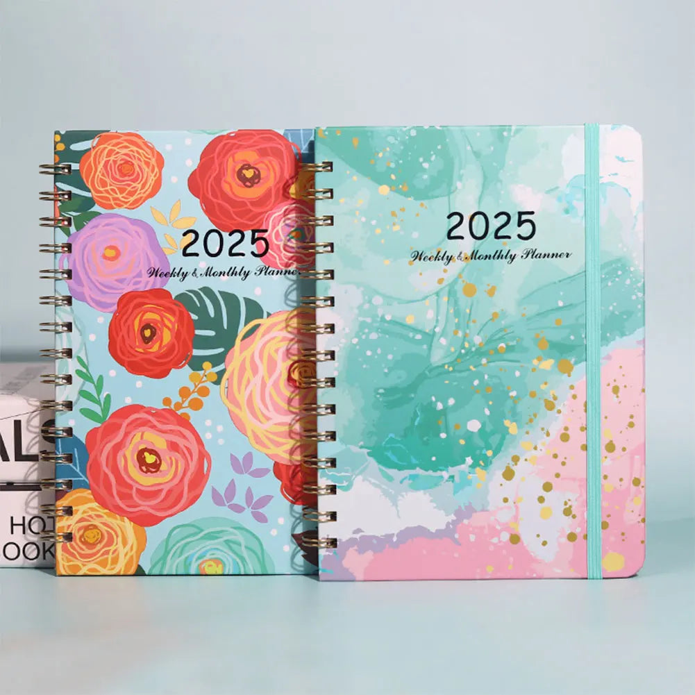 2025 A5 Notebook with Monthly Tabs Weekly Planner Notebook Calendar Planner for Office School