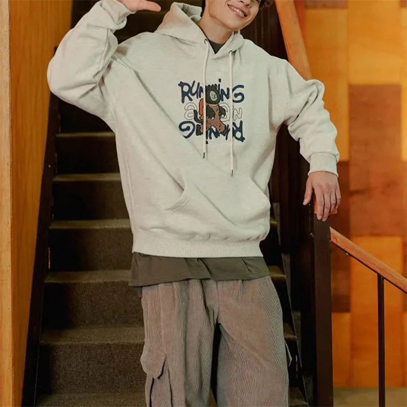 Unisex Embroidered Hoodie Sweatshirt with Long Sleeves Lightweight Streetwear Pullover for Men and Women Casual Tracksuit Top