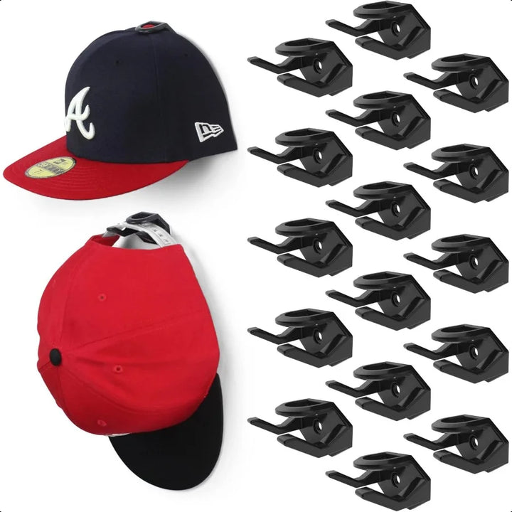 Adhesive Hat Hooks for Wall 16Pack Hat Rack for Baseball Caps Minimalist Hat Display Strong Hold Hat Hangers for Wall USA Paten