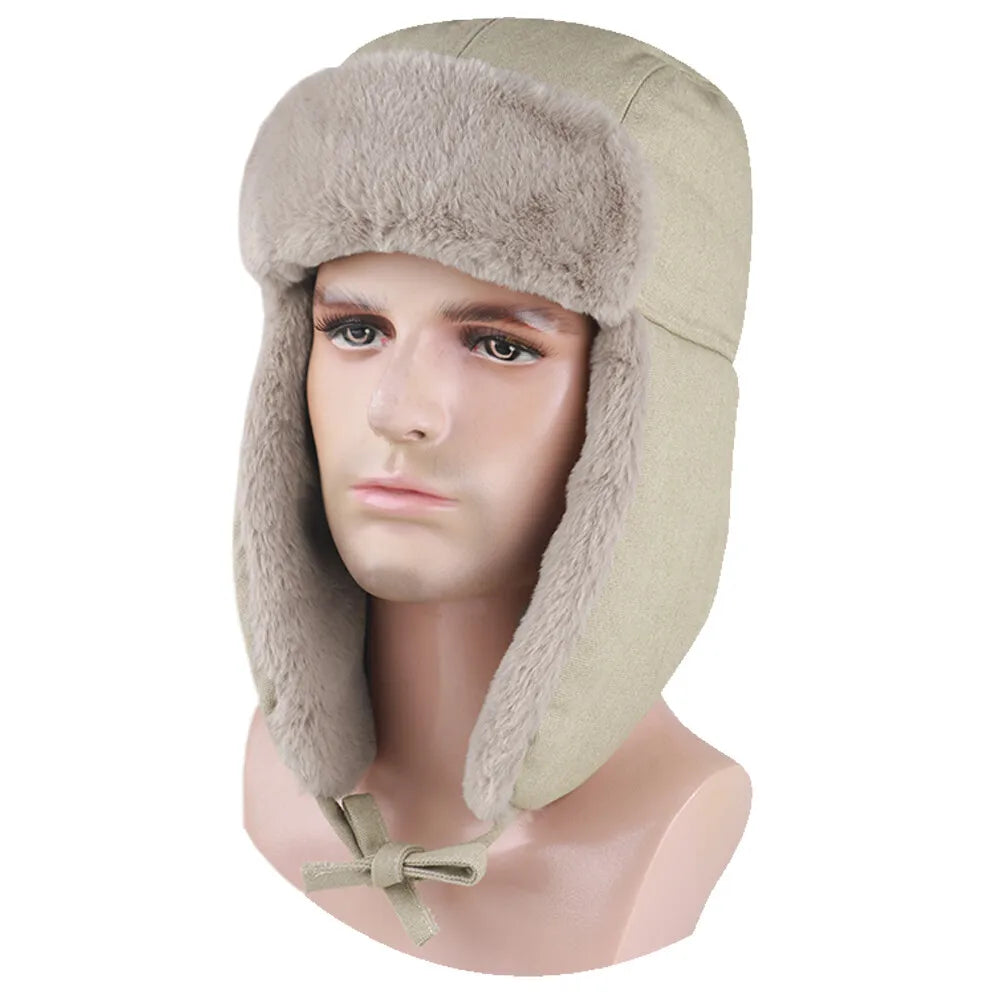 Windproof Winter Warmer Hat Men Women Ear Flaps Russian Ushanka Hat Cap for Cold Weather Outdoor