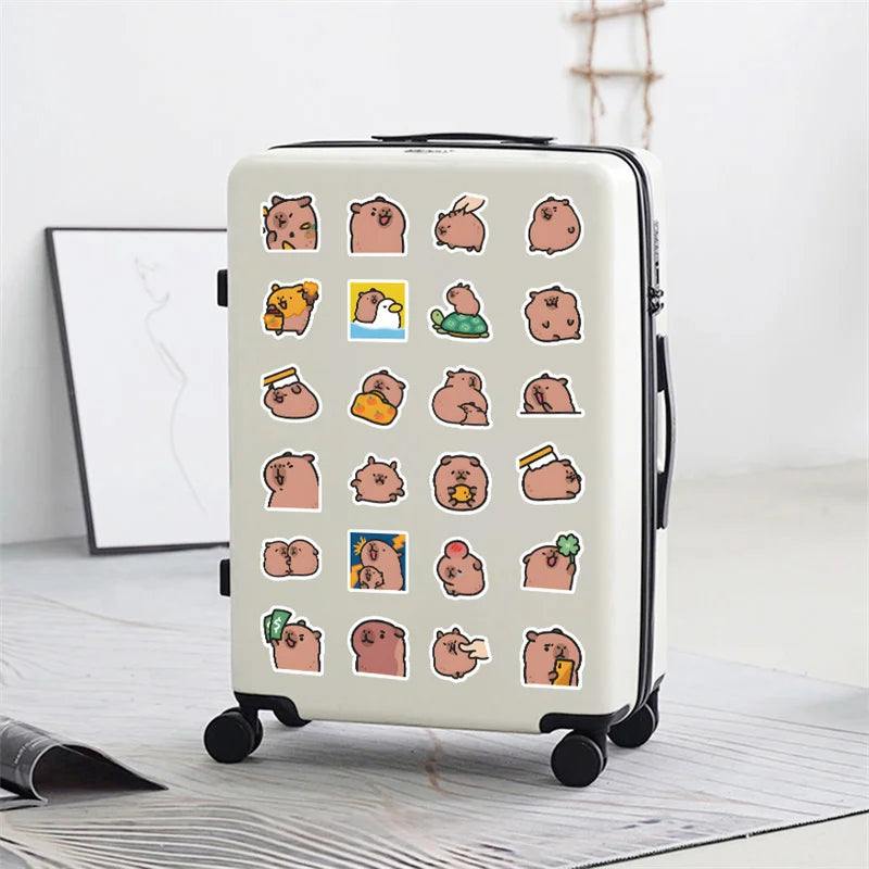 100pcs Cartoon Capybara Stickers Decoration DIY Phone Notebook Suitcase Laptop Fridge Decals Kids Gift Toys