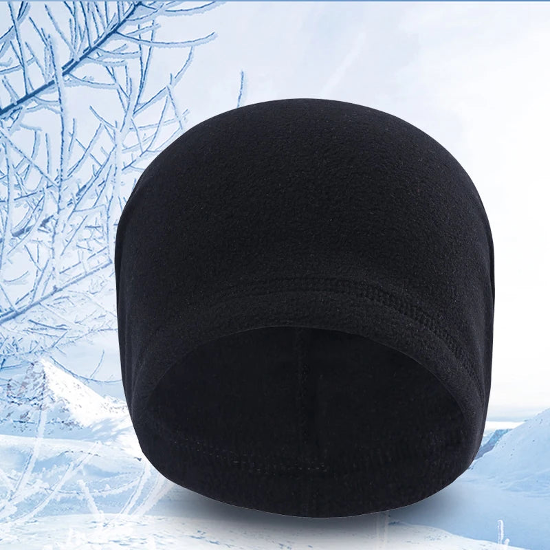 Windproof Skull Cap Helmet Liner Winter Cold Weather Thermal Cycling Beanie Hat for Men Women
