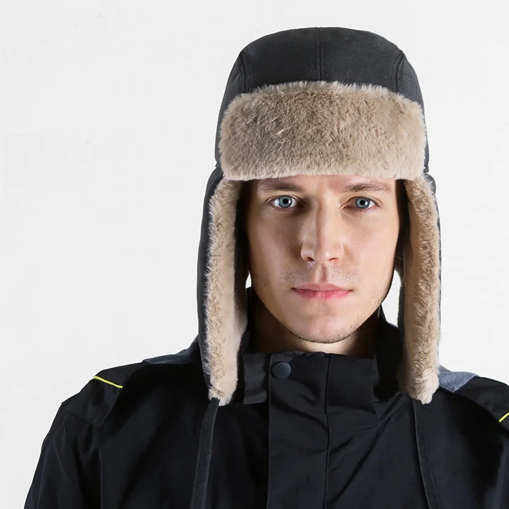 Windproof Winter Warmer Hat Men Women Ear Flaps Russian Ushanka Hat Cap for Cold Weather Outdoor