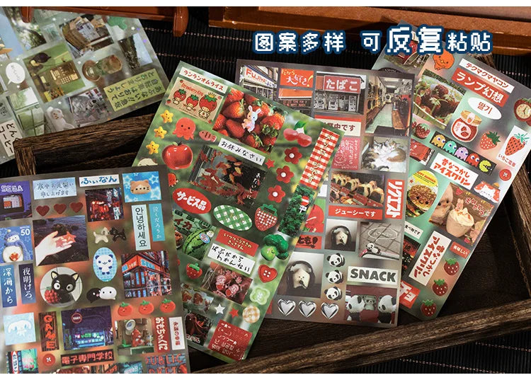 Mr. Paper 1Style 30Sheets/bag Retrospective Voice Cut Film Sticker Book Creative Handbook DIY Scrapbook Notebook Mugs Dairy Card