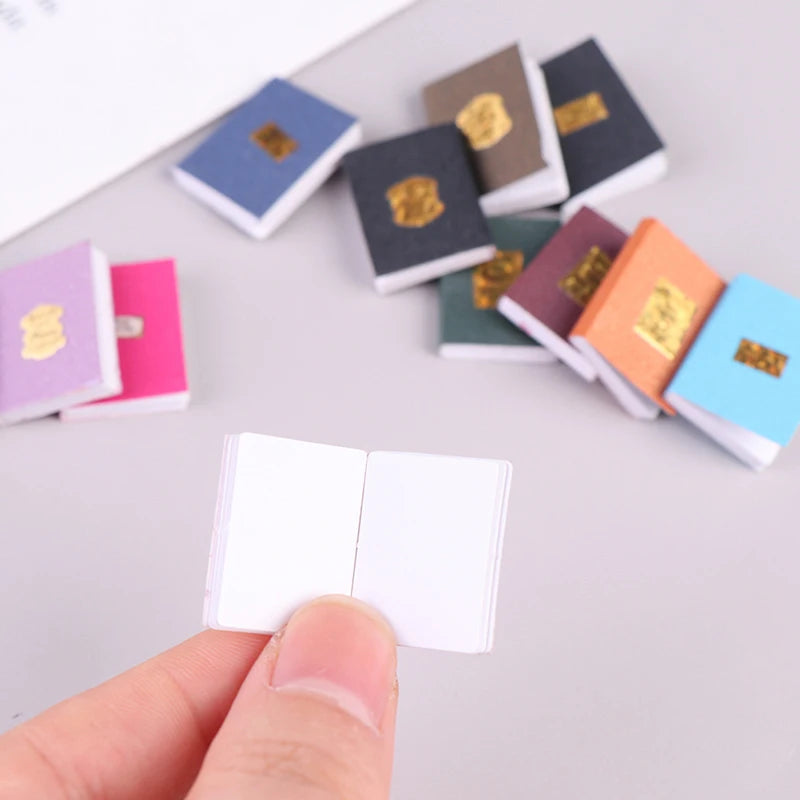 12Pcs/set 1:12 Dollhouse Miniature Book Model Notebook Doll House Study Decor