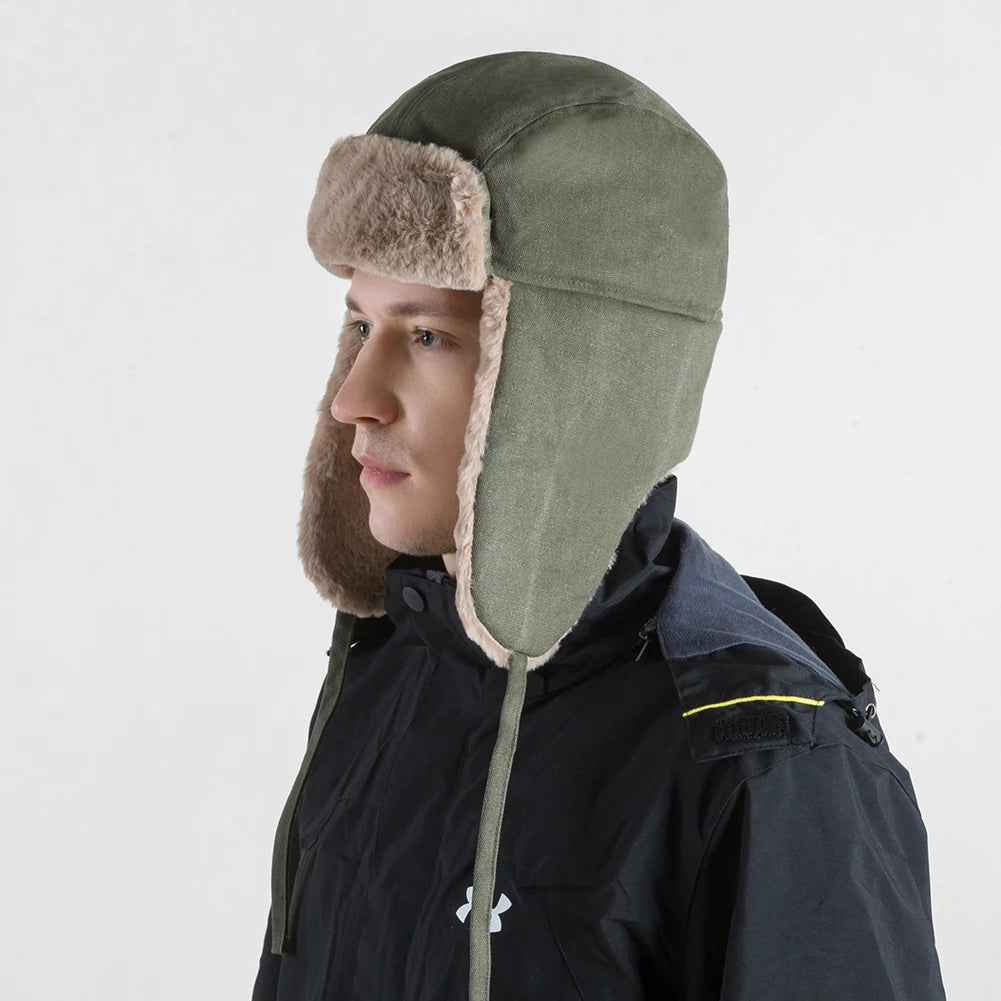 Windproof Winter Warmer Hat Men Women Ear Flaps Russian Ushanka Hat Cap for Cold Weather Outdoor