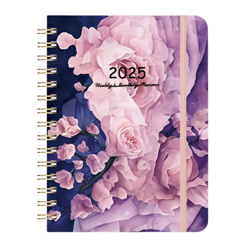 2025 A5 Notebook with Monthly Tabs Weekly Planner Notebook Calendar Planner for Office School