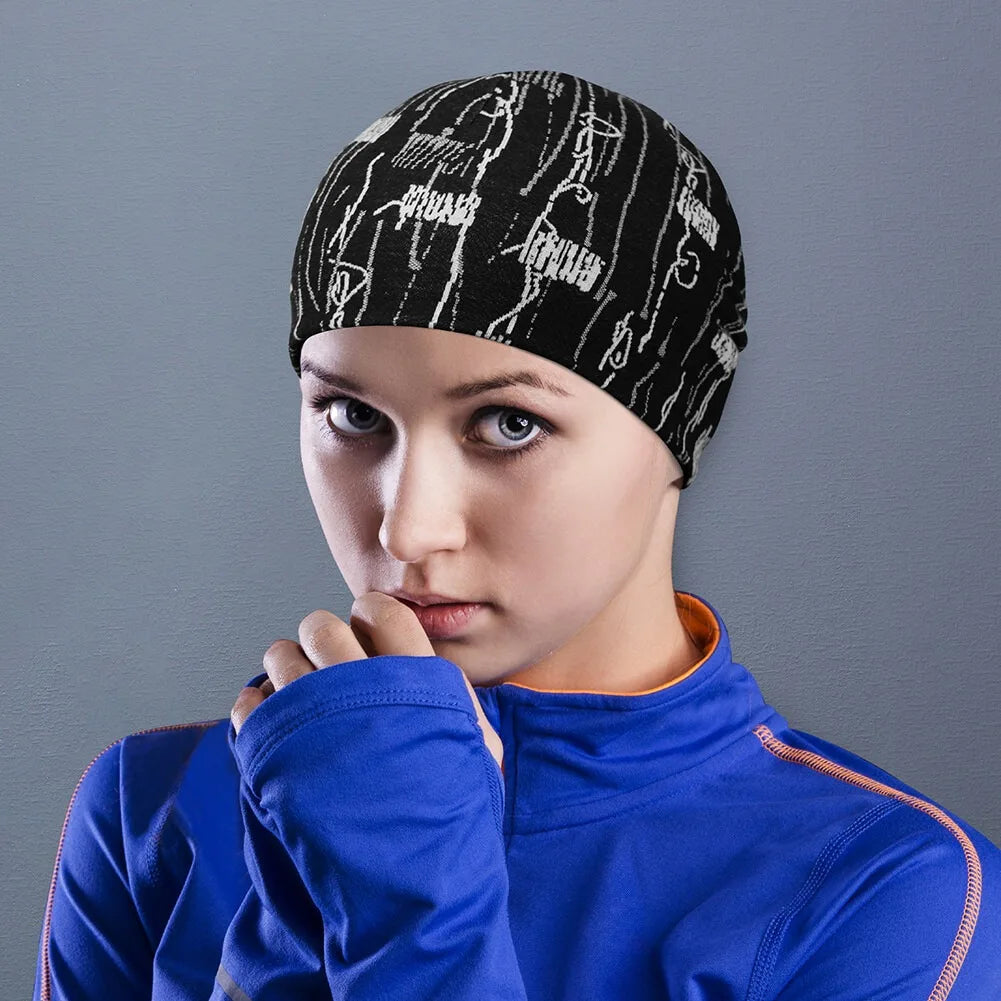 Winter Cycling Cap Skull Cap Helmet Liner Skullies Windproof Thermal Beanie Hat for Outdoor Sports Running Skiing Slouchy Hat