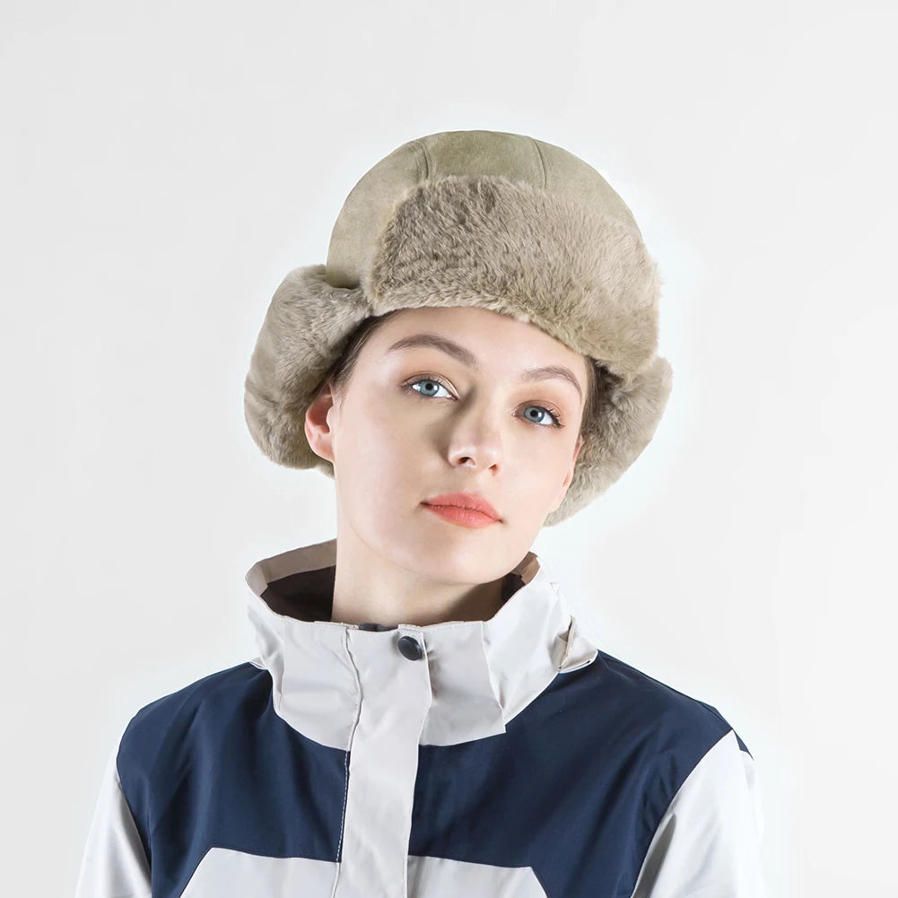 Windproof Winter Warmer Hat Men Women Ear Flaps Russian Ushanka Hat Cap for Cold Weather Outdoor