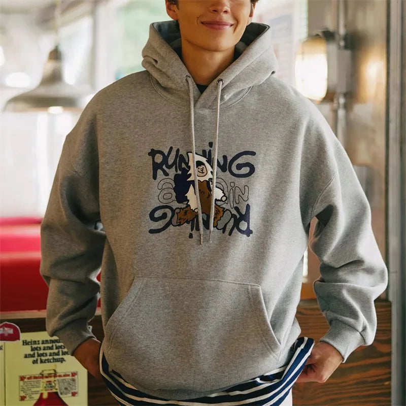 Unisex Embroidered Hoodie Sweatshirt with Long Sleeves Lightweight Streetwear Pullover for Men and Women Casual Tracksuit Top