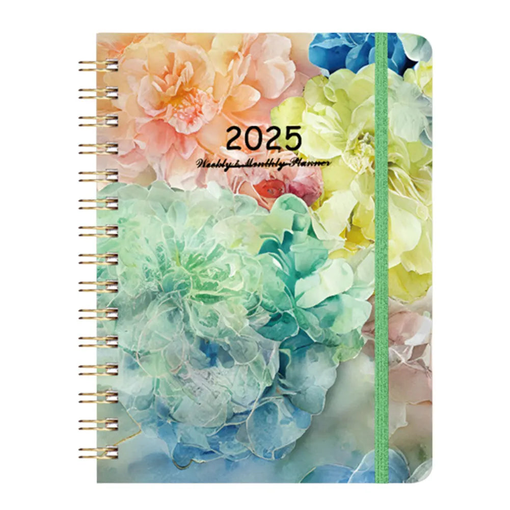 2025 A5 Notebook with Monthly Tabs Weekly Planner Notebook Calendar Planner for Office School