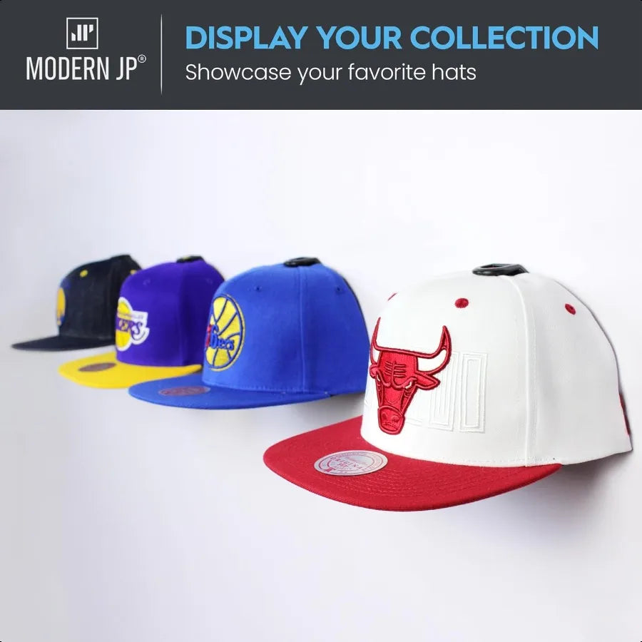 Adhesive Hat Hooks for Wall 16Pack Hat Rack for Baseball Caps Minimalist Hat Display Strong Hold Hat Hangers for Wall USA Paten