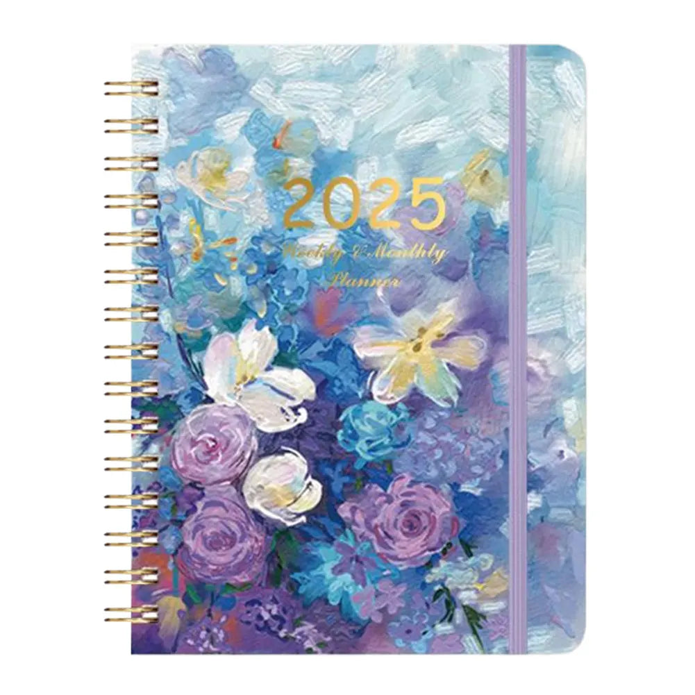 2025 A5 Notebook with Monthly Tabs Weekly Planner Notebook Calendar Planner for Office School