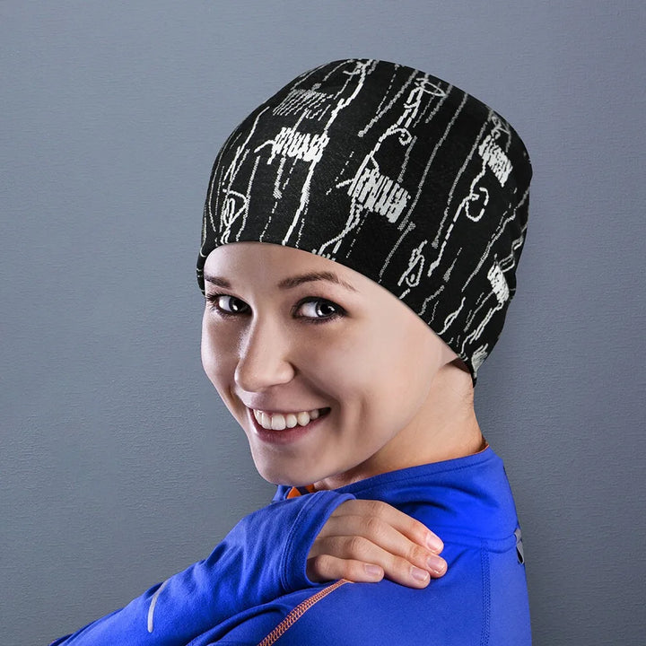 Winter Cycling Cap Skull Cap Helmet Liner Skullies Windproof Thermal Beanie Hat for Outdoor Sports Running Skiing Slouchy Hat
