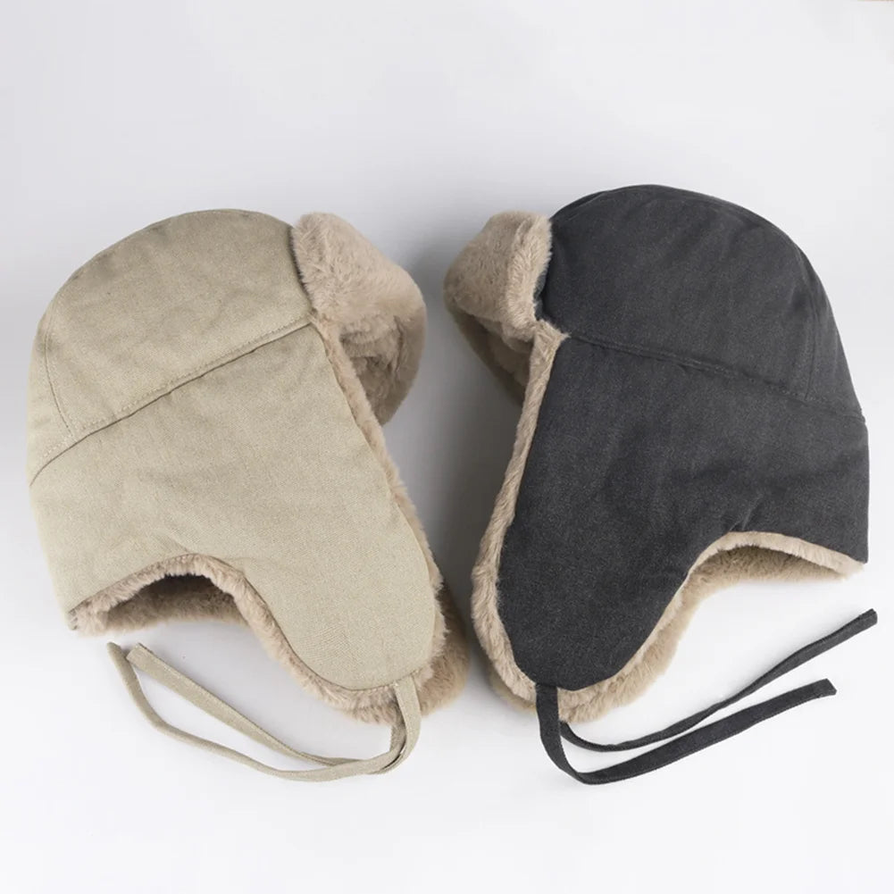 Windproof Winter Warmer Hat Men Women Ear Flaps Russian Ushanka Hat Cap for Cold Weather Outdoor