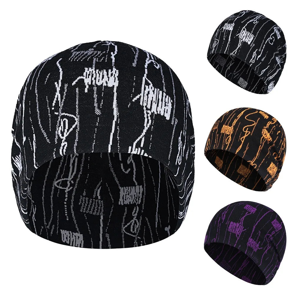 Winter Cycling Cap Skull Cap Helmet Liner Skullies Windproof Thermal Beanie Hat for Outdoor Sports Running Skiing Slouchy Hat