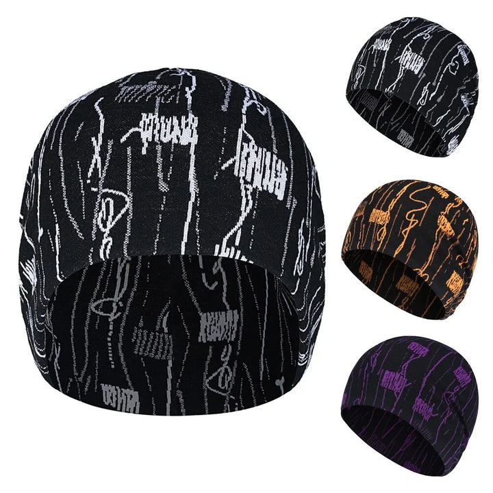 Winter Cycling Cap Skull Cap Helmet Liner Skullies Windproof Thermal Beanie Hat for Outdoor Sports Running Skiing Slouchy Hat
