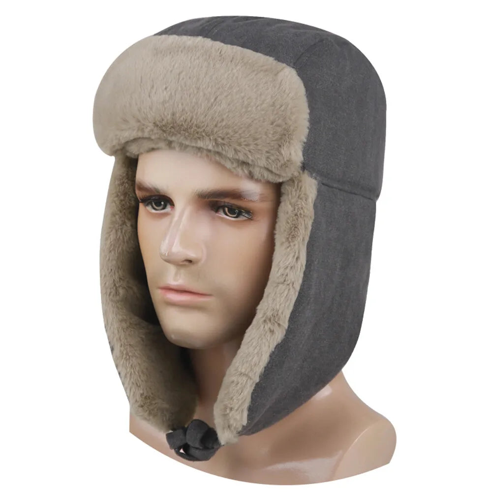 Windproof Winter Warmer Hat Men Women Ear Flaps Russian Ushanka Hat Cap for Cold Weather Outdoor