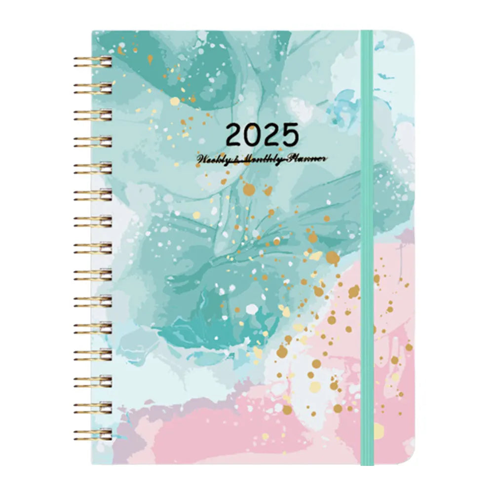 2025 A5 Notebook with Monthly Tabs Weekly Planner Notebook Calendar Planner for Office School