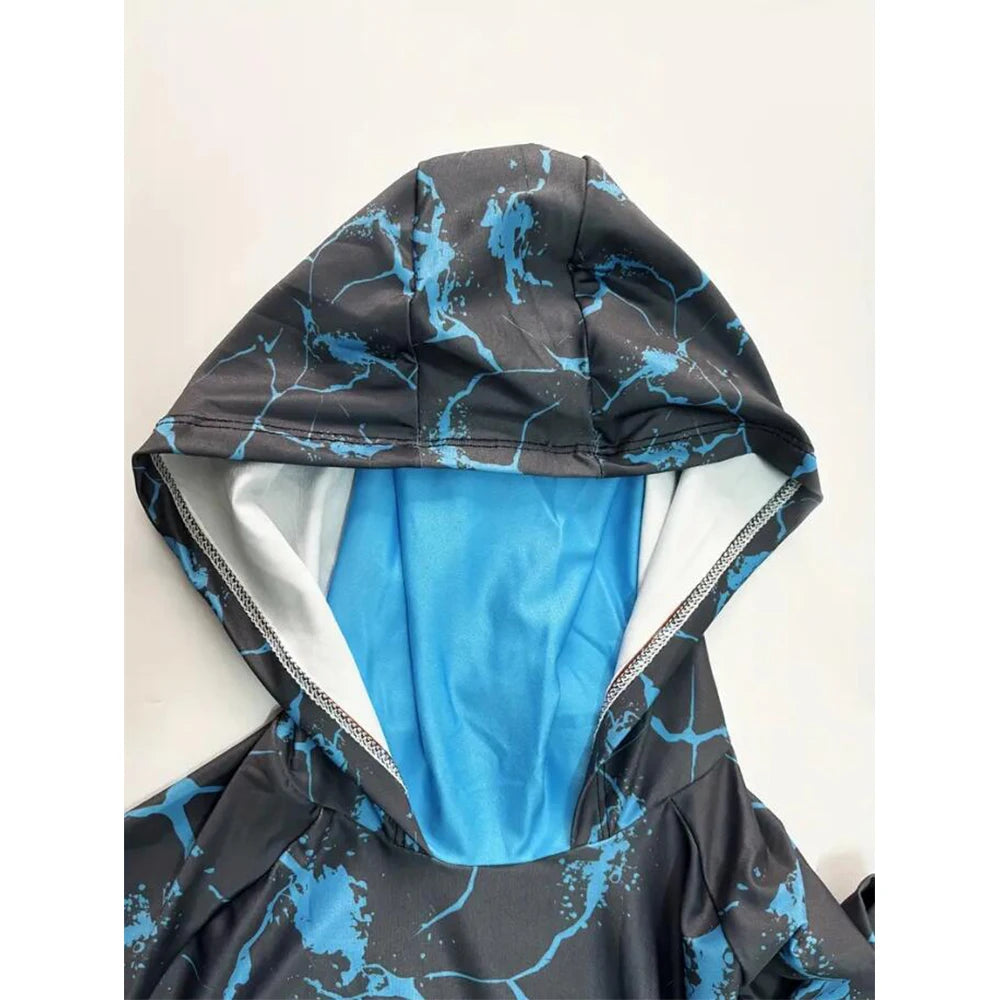 Fishing Hoodie Sailing Shirt Men Long Sleeve Sun Protection Hunting Jersey Camisa De Pesca Performance Fish Gear Beach Tops Wear