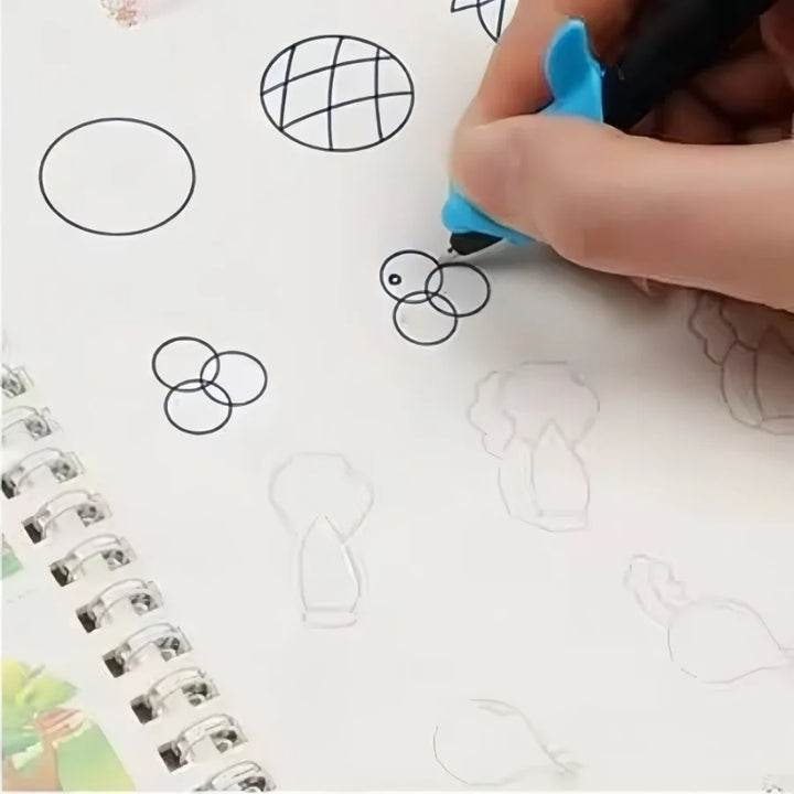 Reusable Magic Copybook Drawing Toys Pen Control Training Writing for 3D Magic Notebook Writing Lettering Calligraphy Notebooks