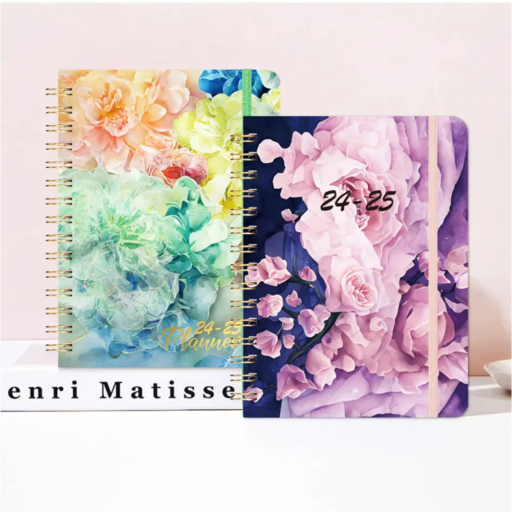 2025 A5 Notebook with Monthly Tabs Weekly Planner Notebook Calendar Planner for Office School