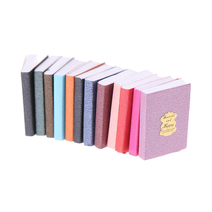 12Pcs/set 1:12 Dollhouse Miniature Book Model Notebook Doll House Study Decor
