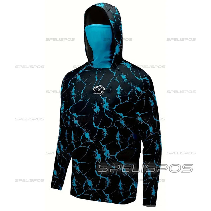 Fishing Hoodie Sailing Shirt Men Long Sleeve Sun Protection Hunting Jersey Camisa De Pesca Performance Fish Gear Beach Tops Wear