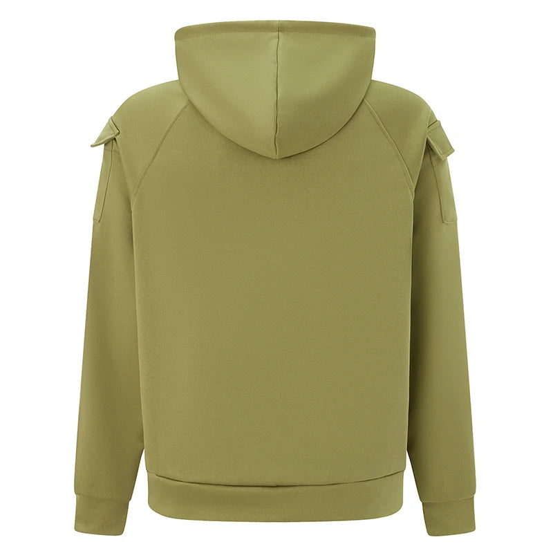 Men s Pullover Hoodie Casual Long Sleeve Sweatshirt with Pockets for Fall Streetwear Style and Comfort