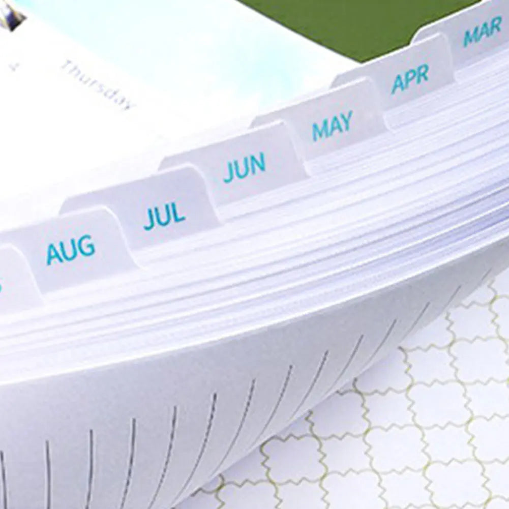 2025 A5 Notebook with Monthly Tabs Weekly Planner Notebook Calendar Planner for Office School