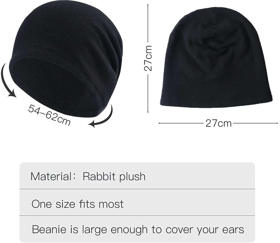 Windproof Skull Cap Helmet Liner Winter Cold Weather Thermal Cycling Beanie Hat for Men Women