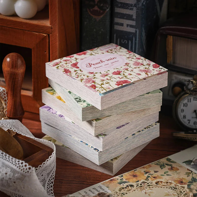 Mr. Paper 600pcs Bewitching Flower Cranberry Garden Series Material Paper DIY Material Collage Scrapbook Diary Notebook Photo