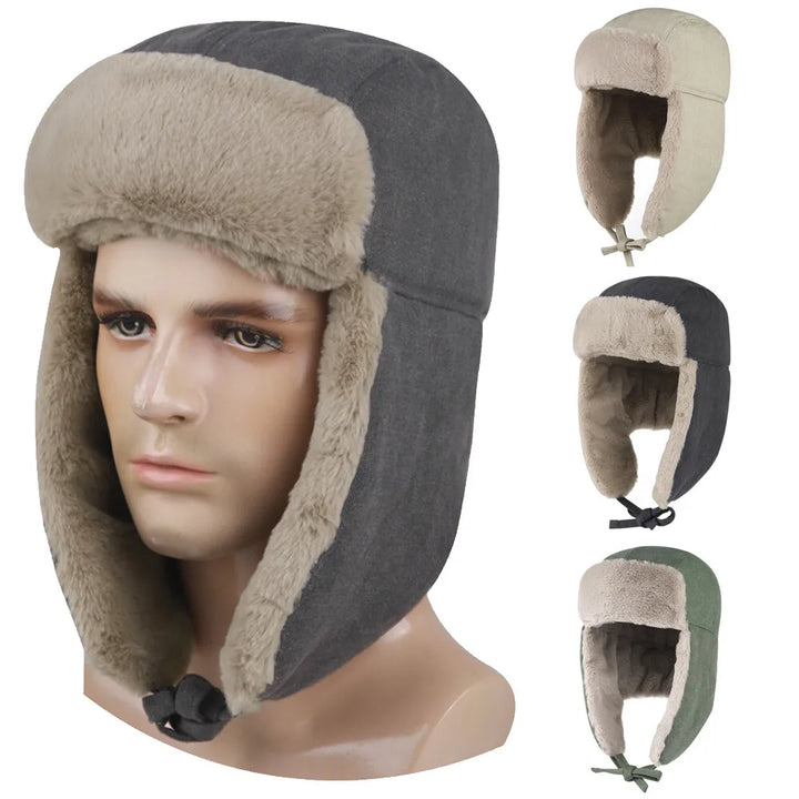 Windproof Winter Warmer Hat Men Women Ear Flaps Russian Ushanka Hat Cap for Cold Weather Outdoor