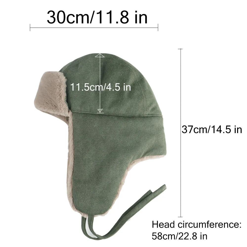 Windproof Winter Warmer Hat Men Women Ear Flaps Russian Ushanka Hat Cap for Cold Weather Outdoor