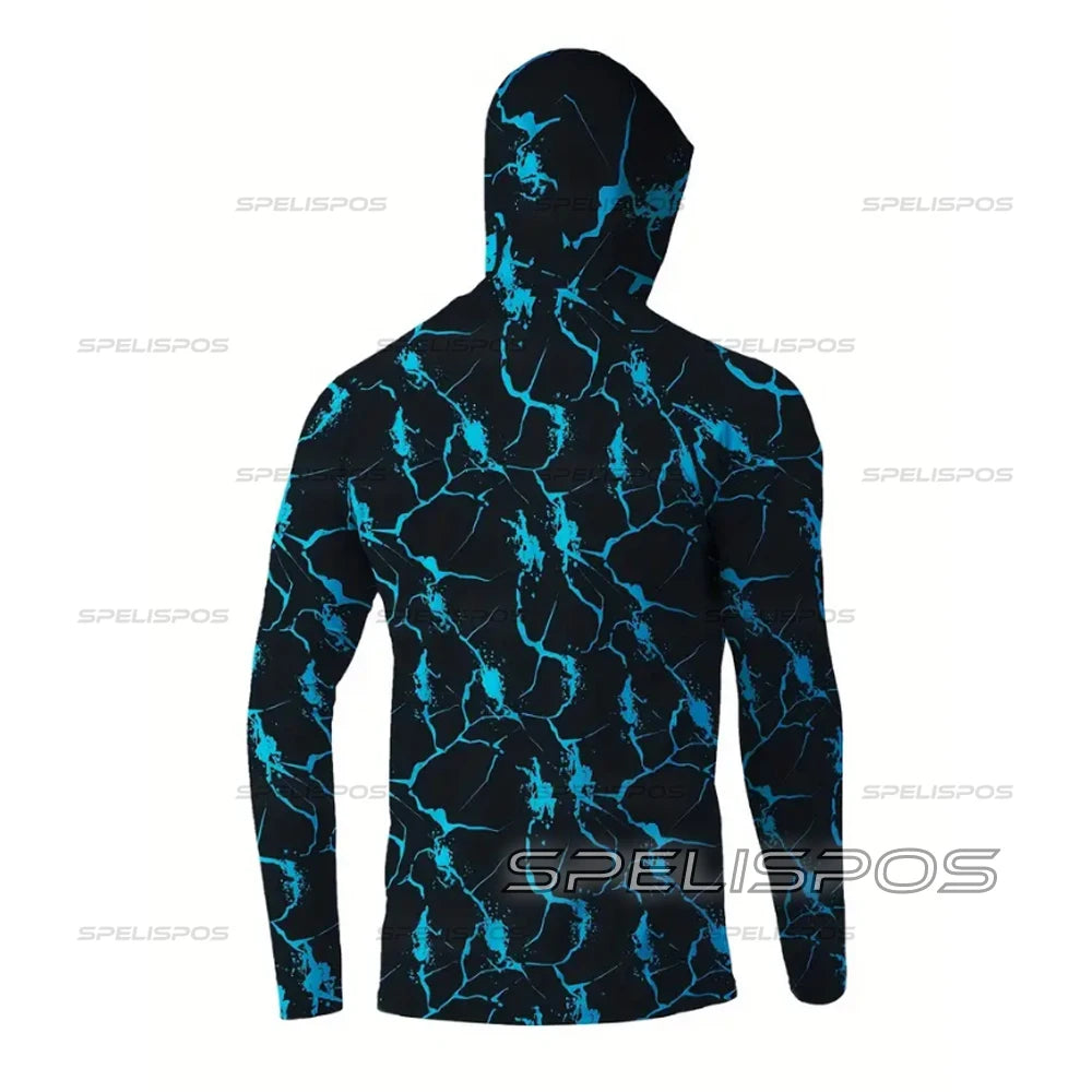 Fishing Hoodie Sailing Shirt Men Long Sleeve Sun Protection Hunting Jersey Camisa De Pesca Performance Fish Gear Beach Tops Wear